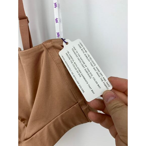 Yitty 2 Pc Set Womens 2X Headliner Shaping High Waist Legging +Bra Brown Sugar - Picture 8 of 10